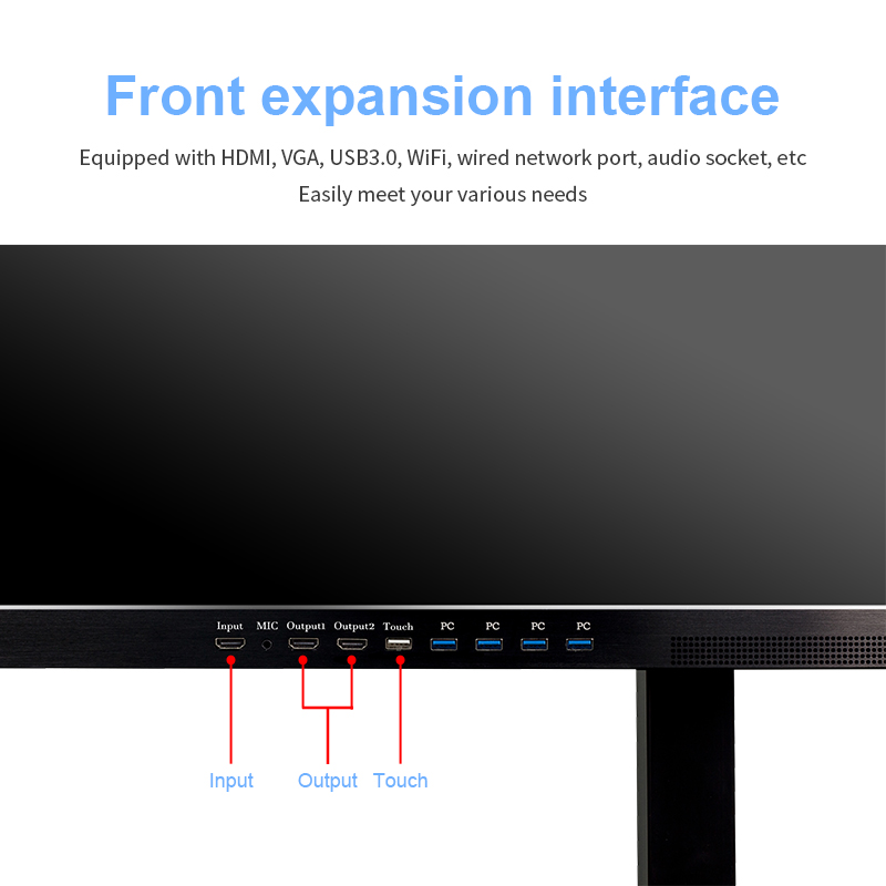 Écran LCD de tableau blanc interactif IR Touch Dual OS pour l'éducation